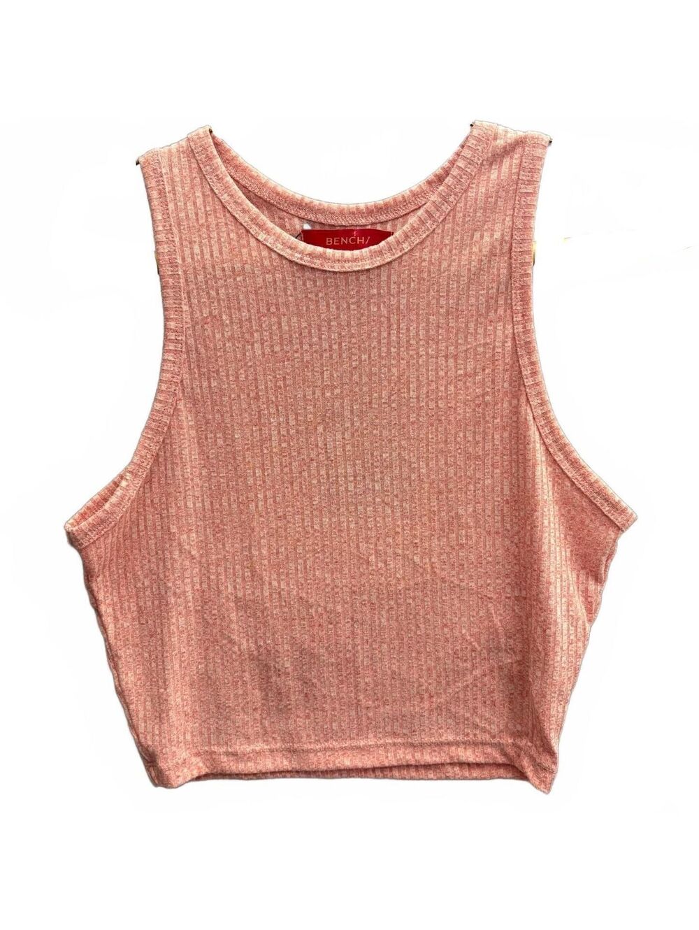 Bench Pink Ribbed Crop Tank Top Women's Size Small NWT Summer